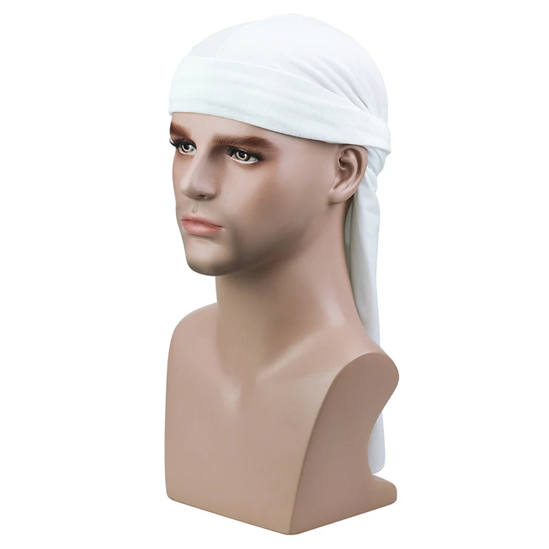 Женская дышащая мягкая шапка бархатная с длинным хвостом головной убор для