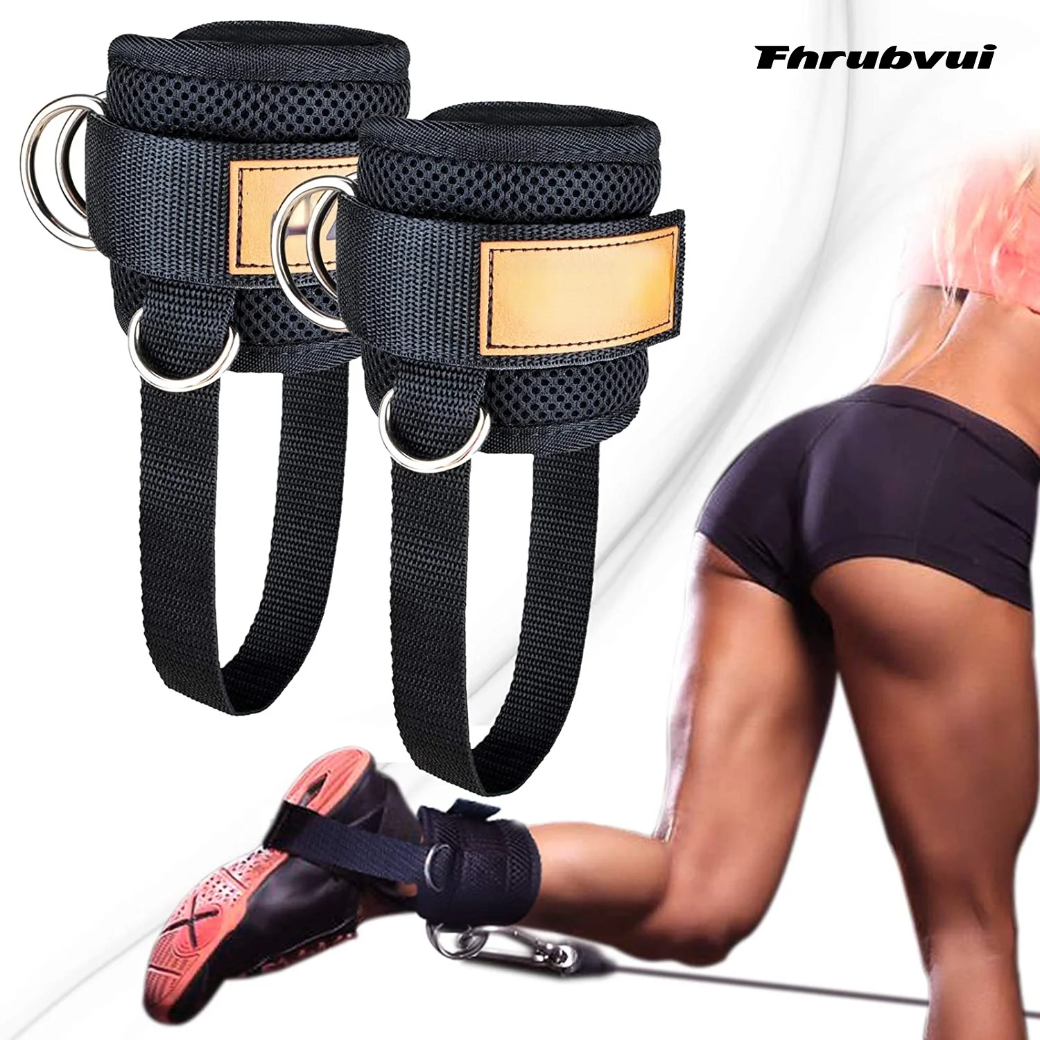 

Ankle Straps Reinforce D-Ring Premium Ankle Cuffs To Improve Abdominal Muscles, Lift The Butts, Tone The Legs for Men & Women