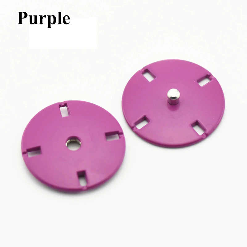 Purple 5 шт. 10-25 мм круглые металлические кнопки золотого цвета для одежды DIY пуговицы для одежды аксессуары для шитья одежды - Цвет: Purple