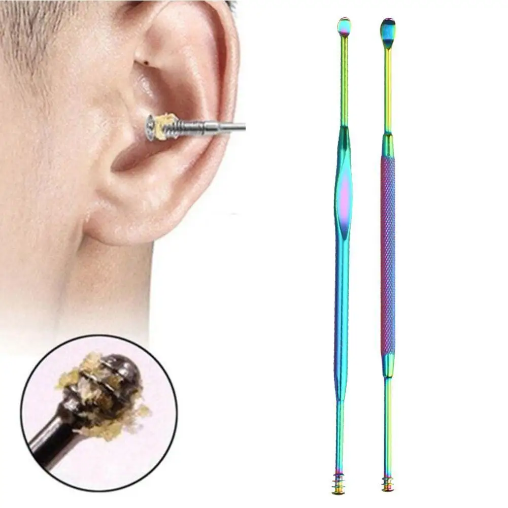 

Steel Earwax Removal Tool Double Head Ear Cleaner Children'S Adult Safety Hearing Aids Ear Wax Remover Sticks