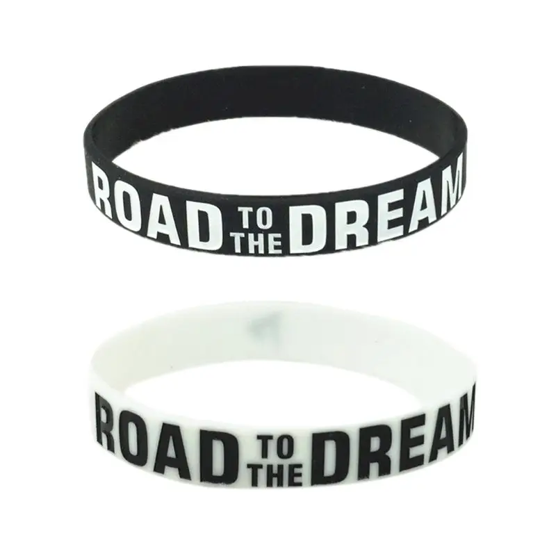 Road to the Dream Motivational Bracelet Silicone Rubber Wristband Inspirational