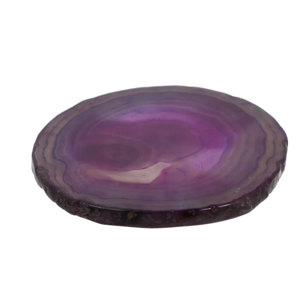 

Natural Agate Slice Coaster Agate Cup Mat Round Coasters Agate Stone Pad