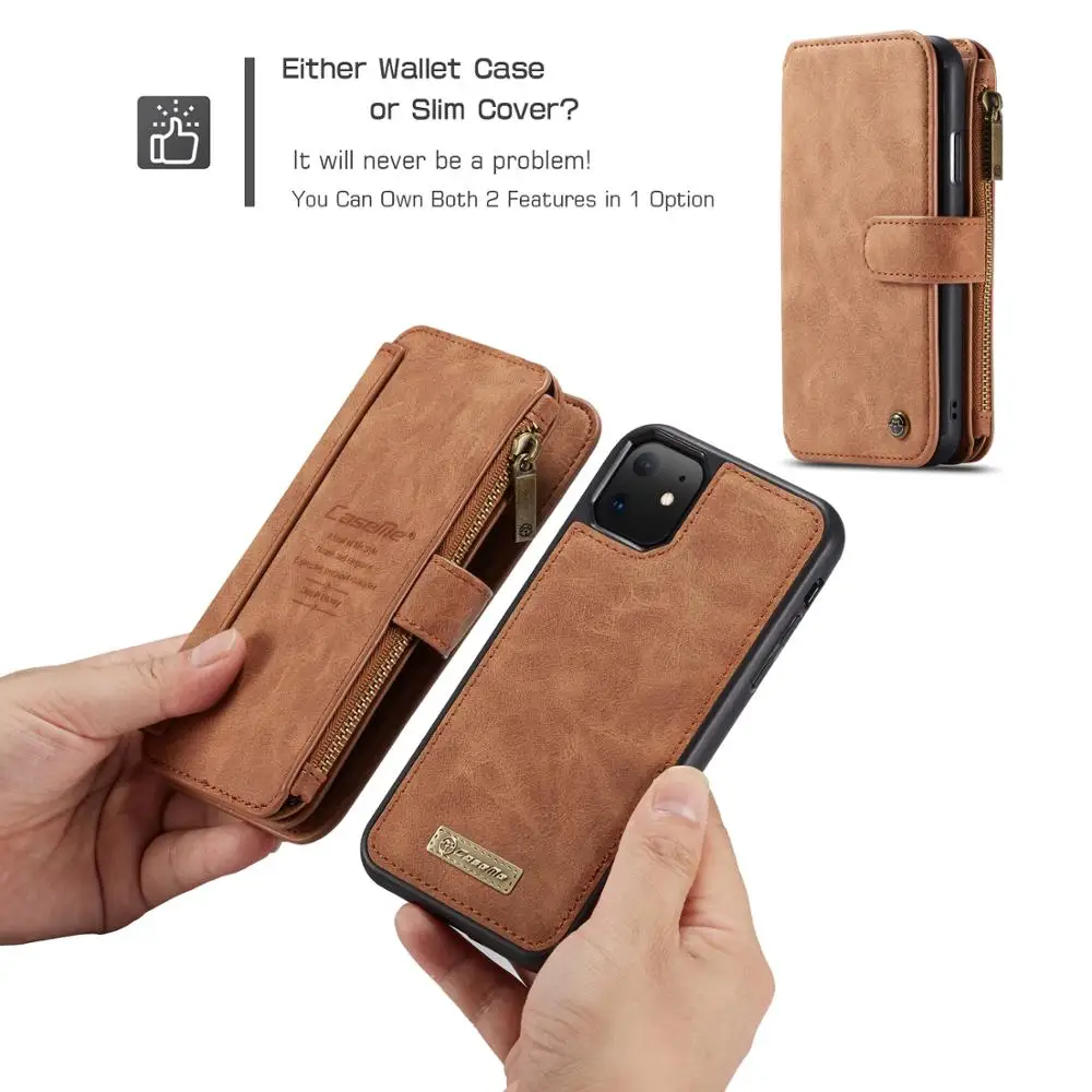 CaseMe для Apple iPhone 11 Pro Max высококачественный роскошный кожаный Магнитный Флип