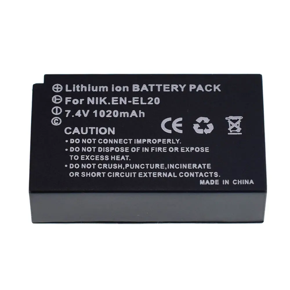 4x High Quality 7.4V 1.2A EN-EL20 Rechargeable Battery for Nikon EN-EL20a 1 J1 J2 J3 S1 Digital Camera | Электроника