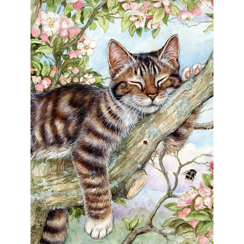

5D DIY Diamond Painting Full Square Cat Rhinestones Embroidery Animals Picture Craft Cross Stitch Diamond Mosaic Handwork Gift