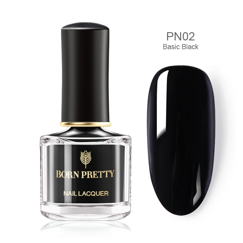 BP-PN02 BORN PRETTY 6 пилка для ногтей черный белый красный золотой серебряный обычный лак для ногтей Украшение Советы Дизайн ногтей для DIY маникюра - Цвет: BP-PN02