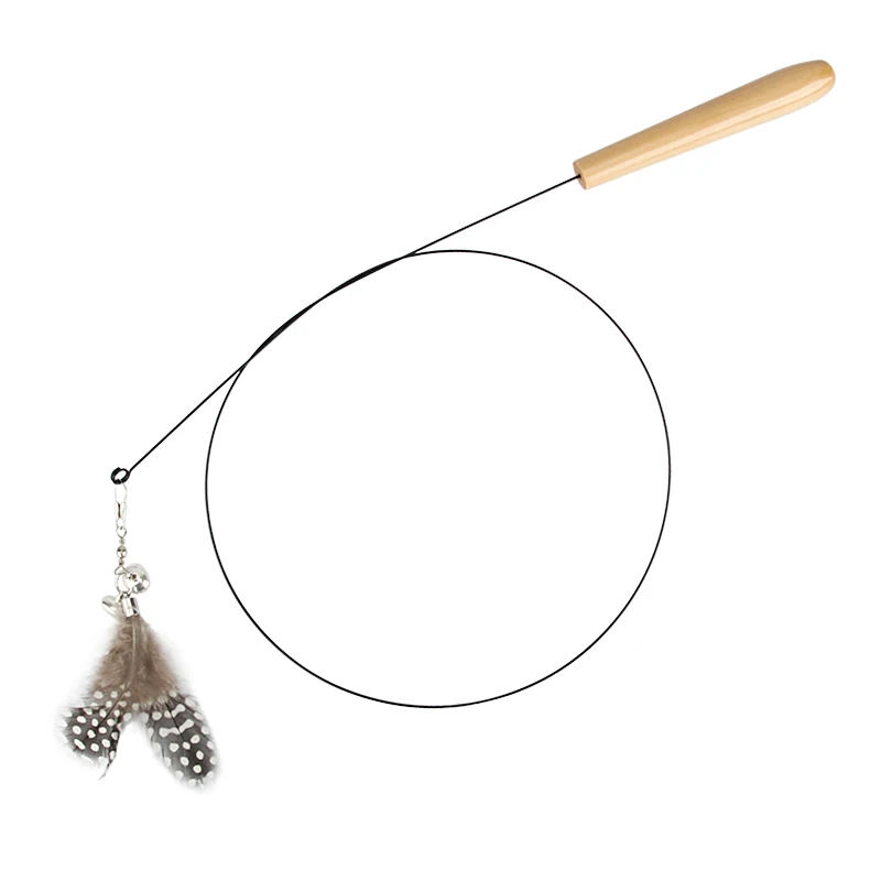 10pcs Short Feather Cat Toy DIY Replace Cat Teaser Stick Replacement Pet Toy Accessories