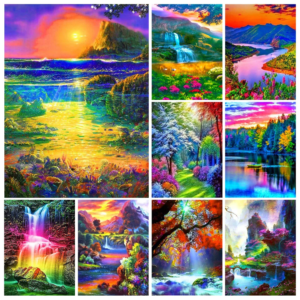 

Diamond Embroidery 5D Sunset Landscape Mosaic Painting Handmade Arts and Crafts Full Drills Jewel Cross Stitch Home Decor