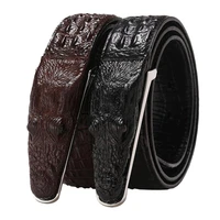 western crocodile buckle leather men belt fashion jeans causal pants business