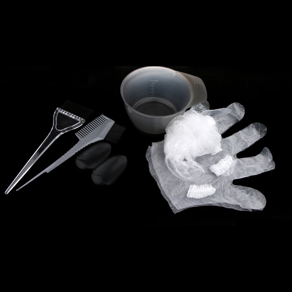

6-Piece Set Hair Dye Kit -Bowl + Salon Ear Cover + Brush + Shawl