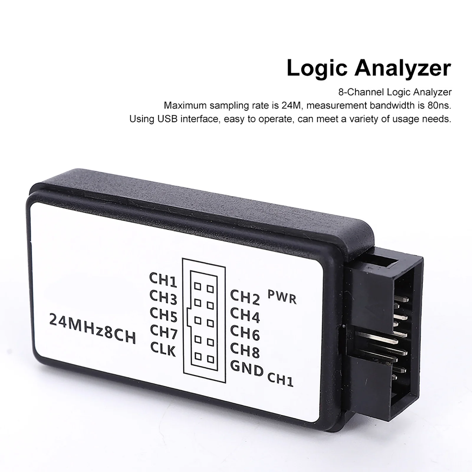 ABS LA1002 Мини Портативный USB 5 МГц 24 м 8 каналов логический анализатор набор