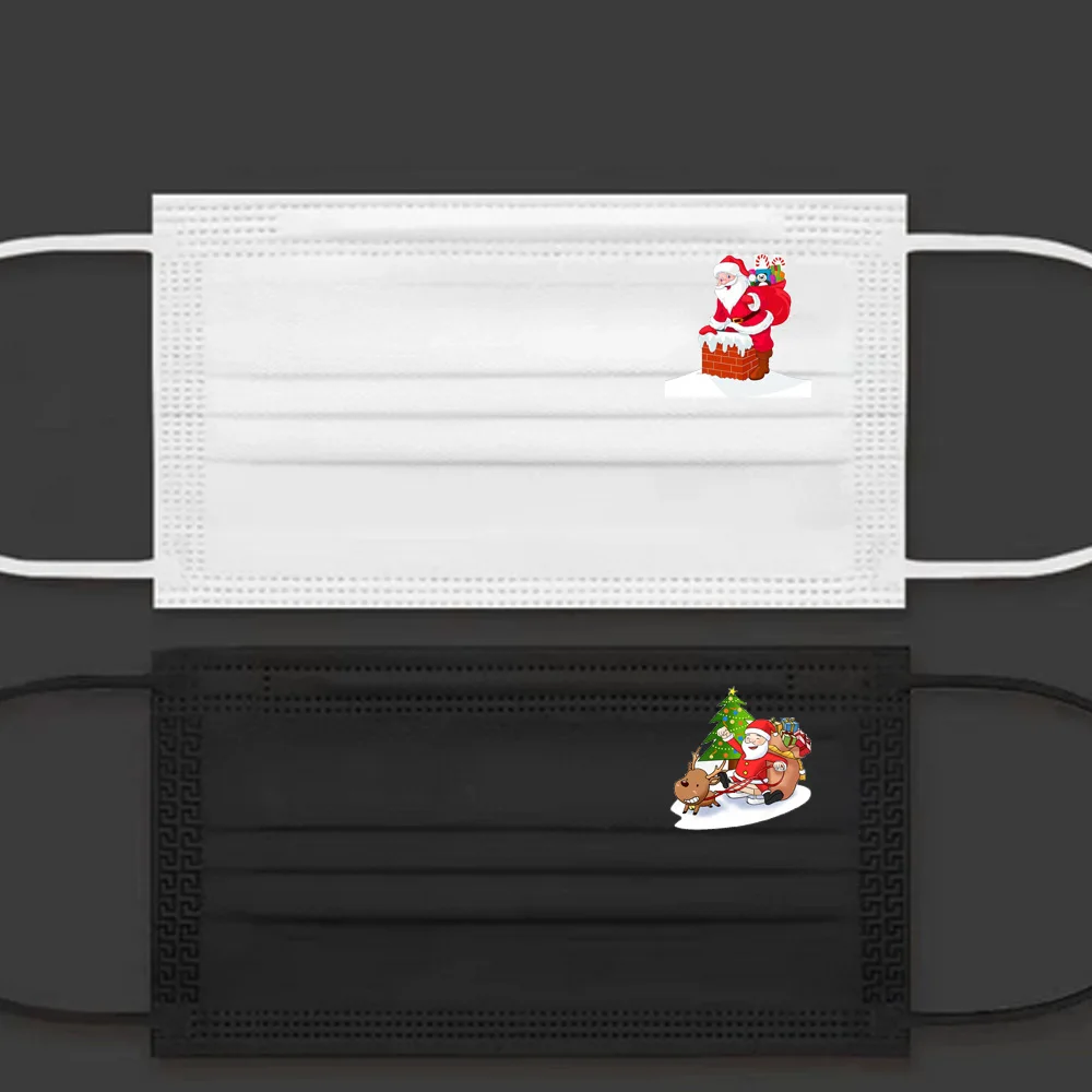 

Персонализированная Рождественская маска, индивидуальная дневная тушь для ресниц, одноразовая Защитная маска, индивидуальный узор, коспле...