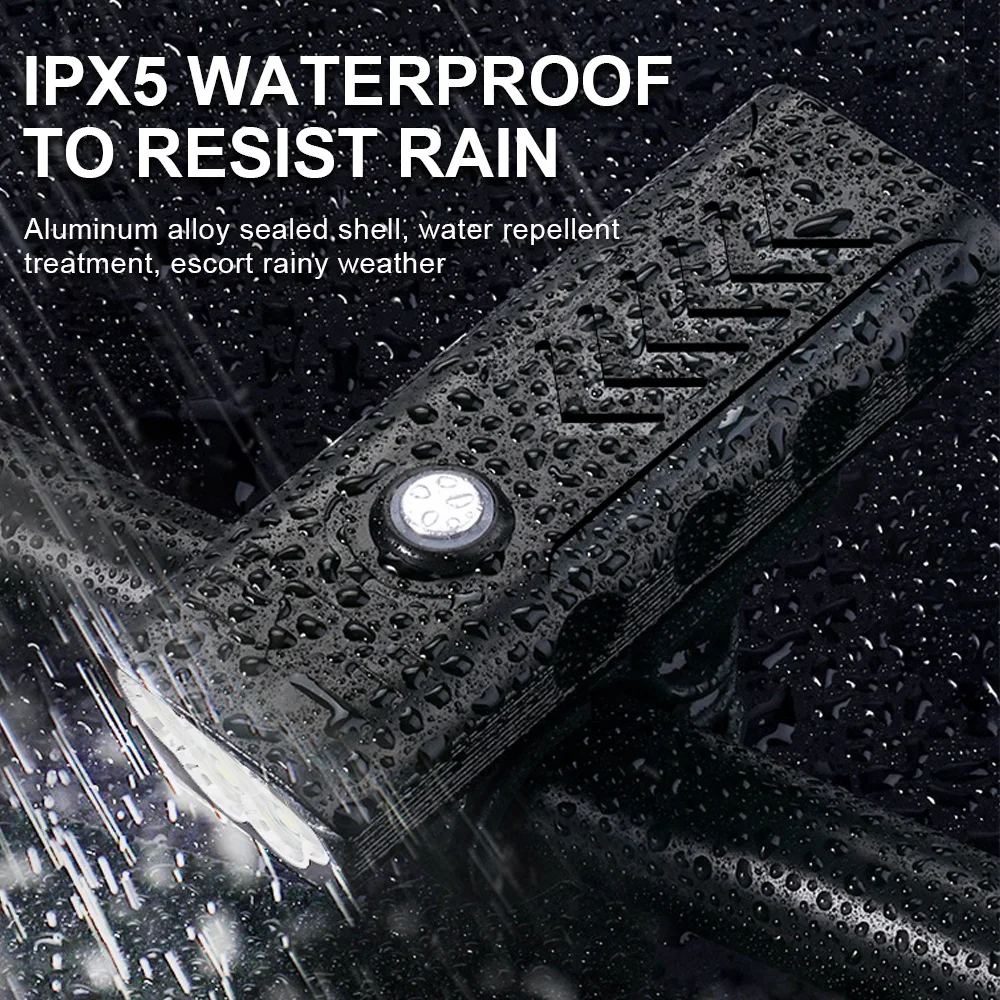 

5T6 LED Headlight Bike Light Front USB Rechargeable Waterproof 10000mAh Flashlight For Bicycle Light Cycling MTB Rear light