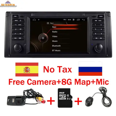Оригинальный Автомобильный DVD-плеер UI Android 10 для BMW X5 E39 GPS Bluetooth DSP радио USB SD управление рулевым колесом камера карта
