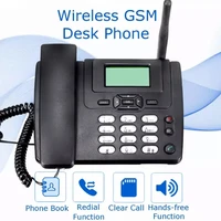 gsm sim card desktop wireless phone home landline telephone wall mount with fm radio fixed radiotelephone wired phone home black