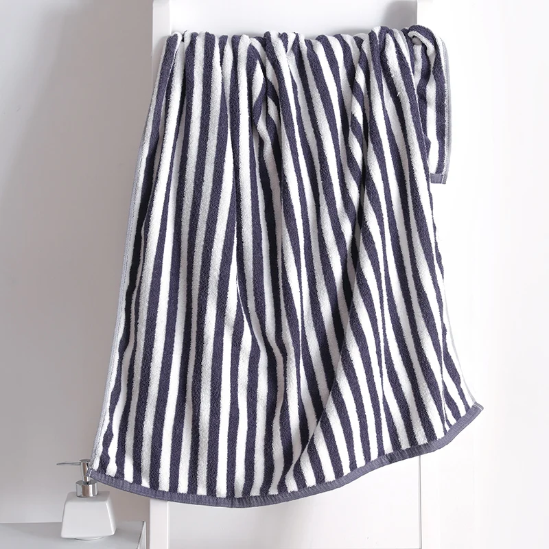

Beroyal 2020 100% Cotton Terry Beach Towels Super Absorbent Bath Towel for Adults Large Bathroom Body Spa Sports Stripe 140x70cm