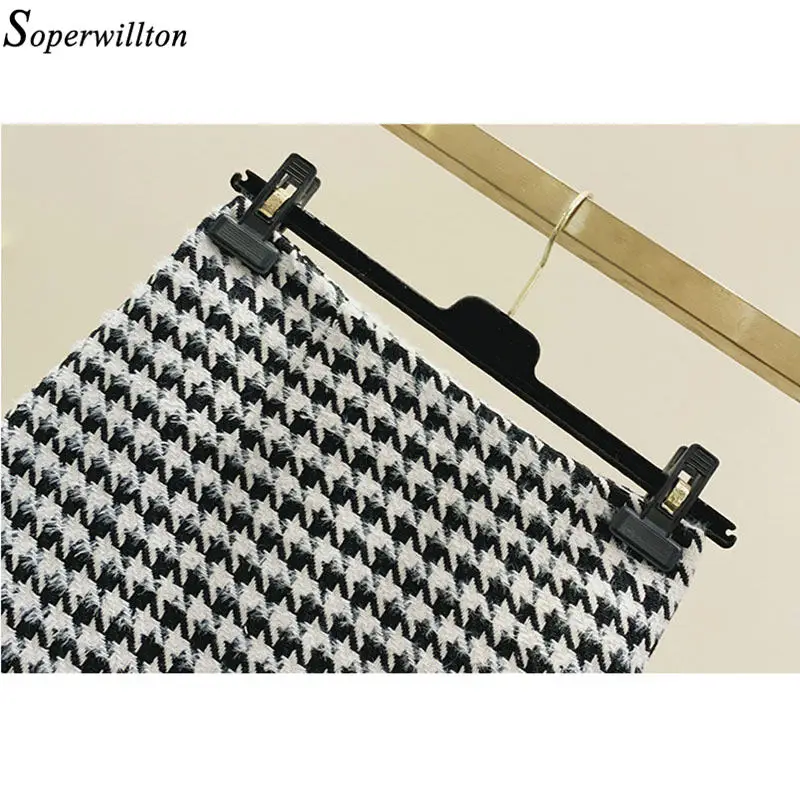 Новинка 2021 осенне-зимняя модная женская короткая мини-юбка клетчатая Высокая