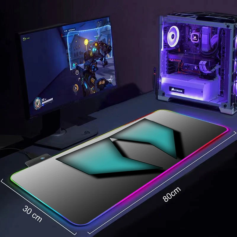 

Design Gaming Mouse Pad Large Anime Mousepad RGB Computer Mouse Pad Gamer Mause Pad LED Backlit Mat Designer design