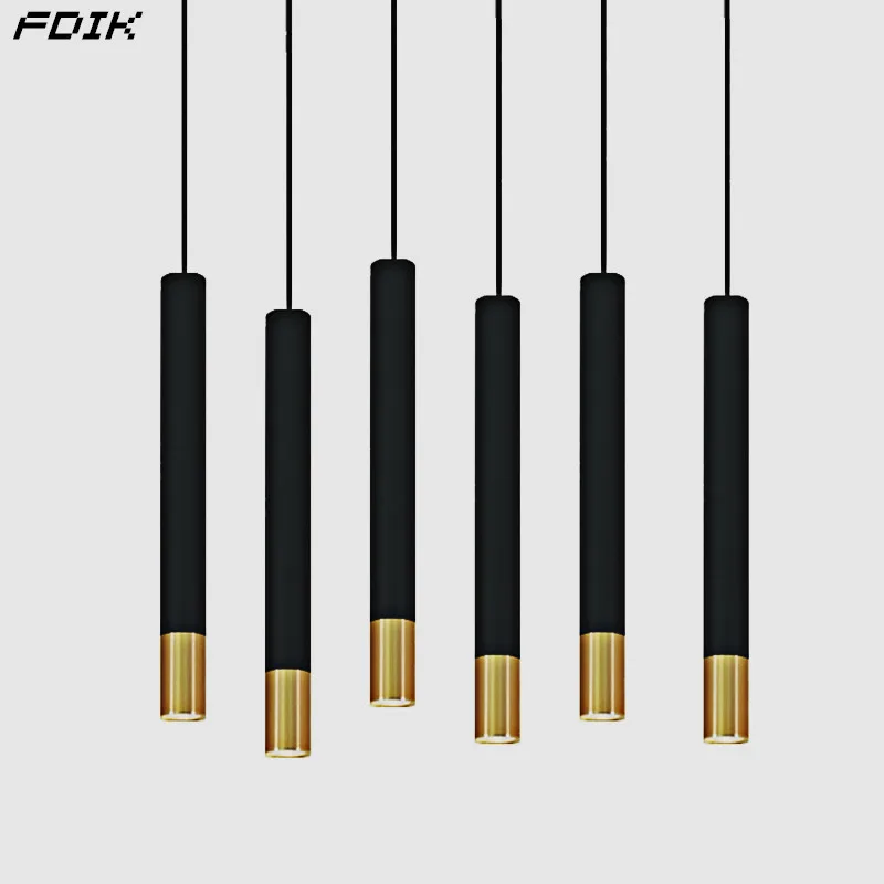 Приглушаемая светодиодная Подвесная лампа длинные трубчатые светильники