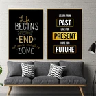 Скандинавские вдохновляющие цитаты надеюсь на будущее картины на холсте настенный художественный плакат и печать картин для гостиной офиса Декор