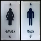 Дамские и мужские дверные знаки для унитаза, Матовые акриловые стальные противоударные мужские и женские