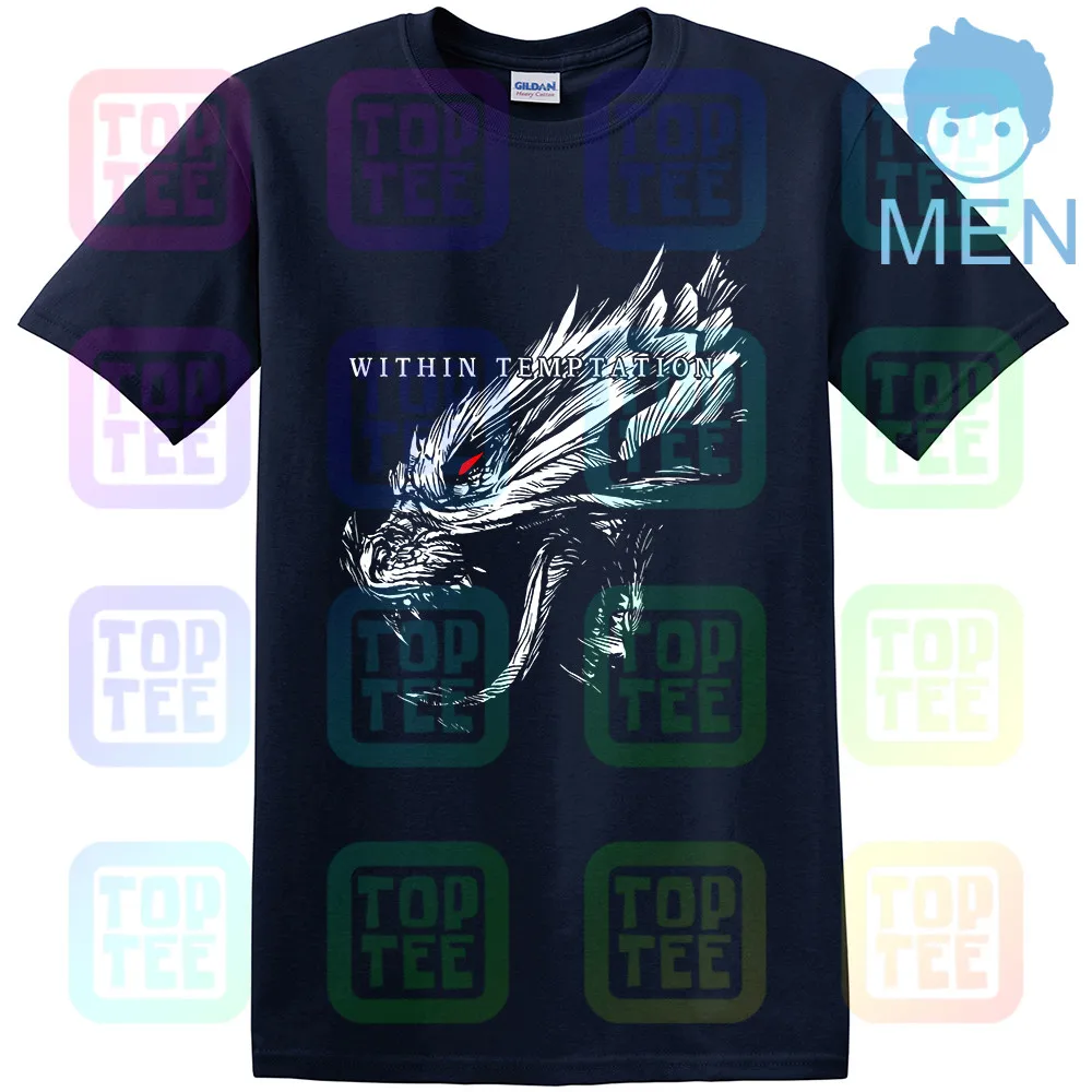 MEN-NAVY Черная футболка с симфонической металлической лентой NIGHTWISH - Цвет: MEN-NAVY