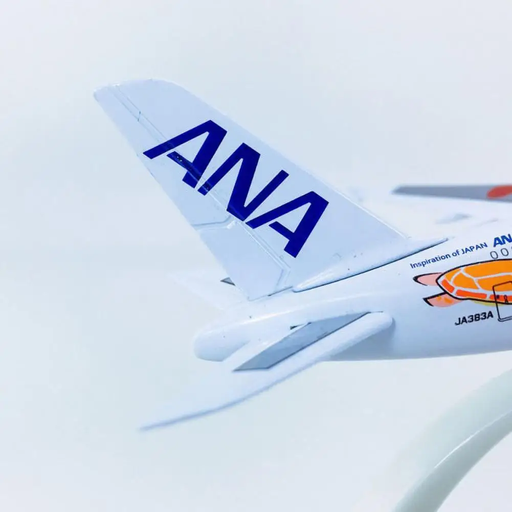 

1/500 Mini Creative Simulated Solid Alloy ANA A380 KaLa Airplane Model Toy Home Ornament Gift