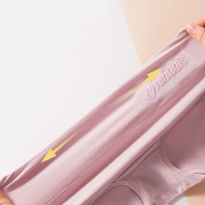 

4Pcs/lot High Waist Panties Women Breathable Cotton Underwear Cute Print Seamless Briefs Sexy Girls Slimming Underpants