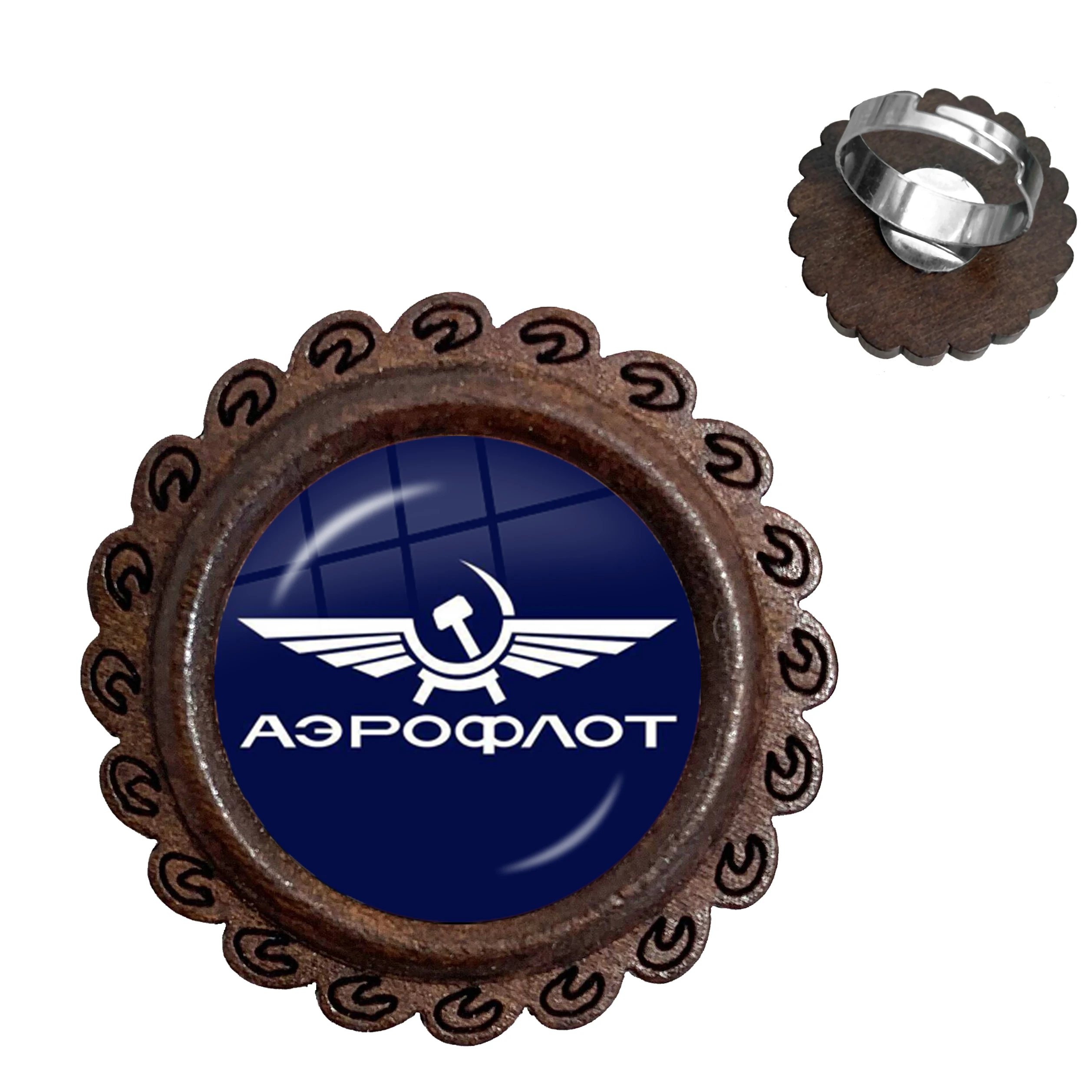 CCCP советская армия СССР Красная звезда регулируемые деревянные кольца 20 мм