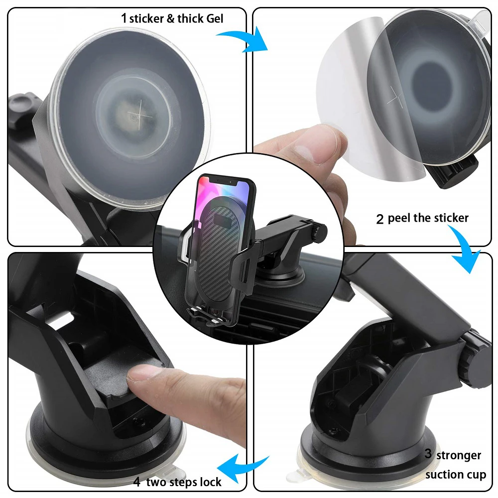 Автомобильный держатель для телефона на лобовое стекло iPhone Xs Max Xr X 8 7 дюймов