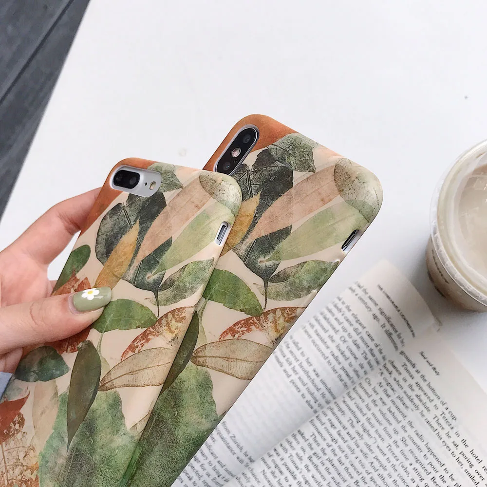 Художественный чехол для телефона iphone 8 Plus 6 6S 7 X XS Max XR цветочный матовый 11 11Pro