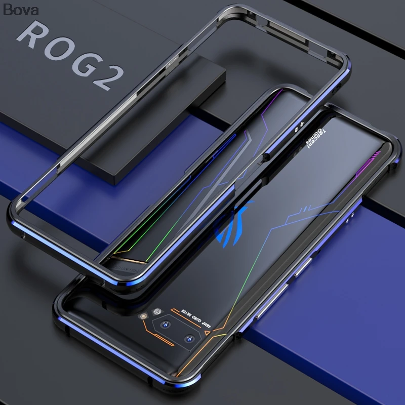 Чехол для ROG Phone2 роскошный Ультратонкий алюминиевый бампер для Asus ROG Phone 2 ZS660KL+ 2 пленки(1 передняя+ 1 задняя