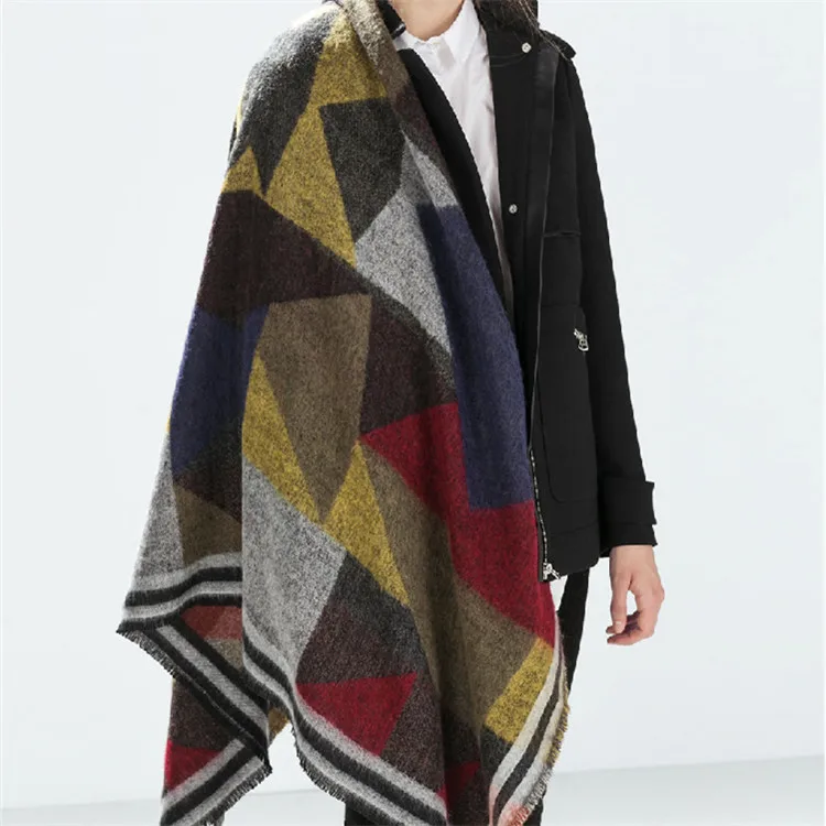 

Роскошные брендовые шарфы 2020, шали из искусственного кашемира, женская зимняя теплая шаль, плотные одеяла, шарф с кисточками, праздничные по...