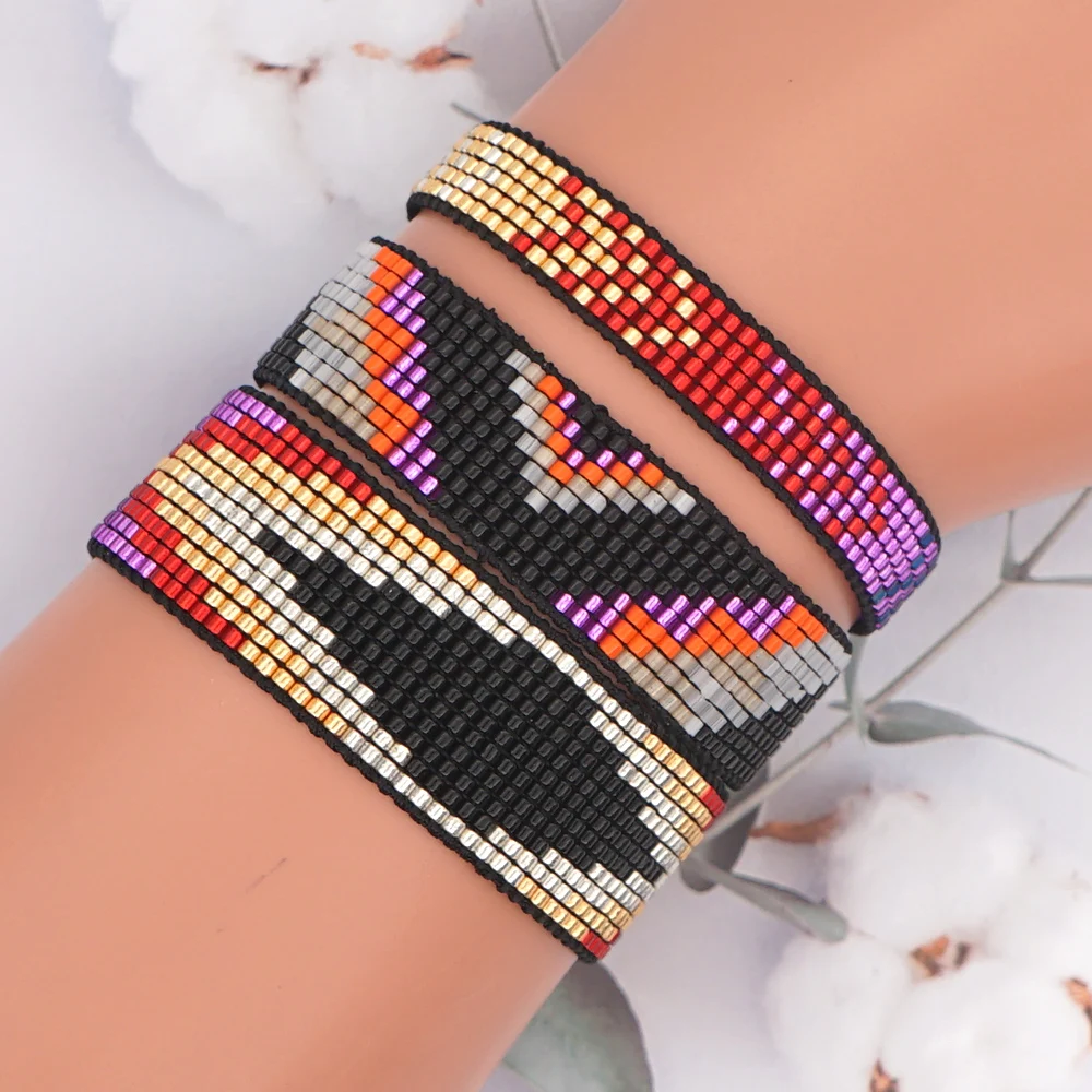 

Go2boho Miyuki Woven Bracelet For Ladies Vintage Pulseira Handmade Jewellery Gift For Friends Pattern Bracelets Mexican Jewelry