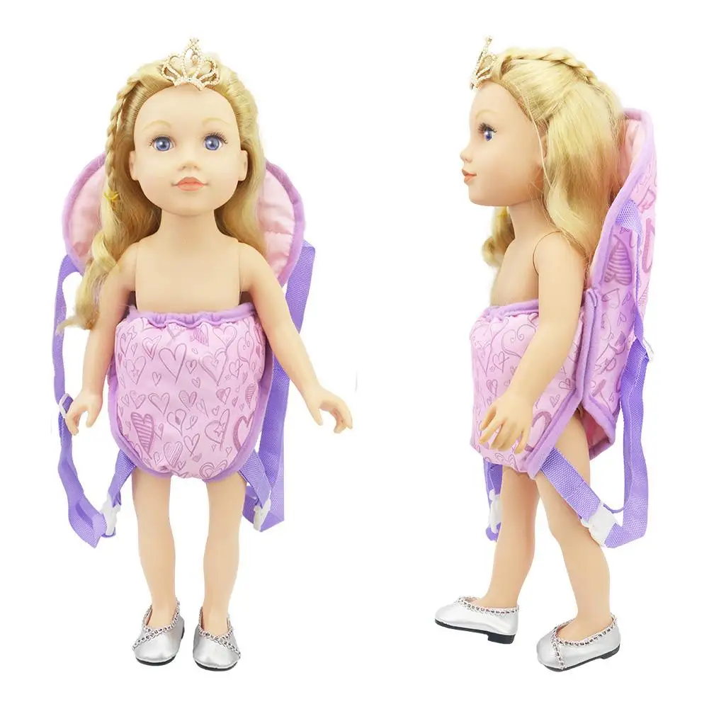 

2021 New 18IN Baby Doll Carrier Backpack Toy Shoulder Bag Fun Kids Girl Birthday Christmas Gift Doll Accessories