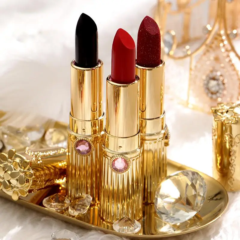 

Goddess Blooming Lipsticks Moisturizing Makeup Lipstick Waterproof Lipstains Sexy Red Cosmetics Makeup Lipstick Beauty Gift KH13