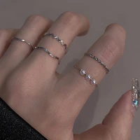 6pcslot bracelet ring suit cuff bracelet prime circle luxury wavy charm bracelets for women fashion cuteromantic