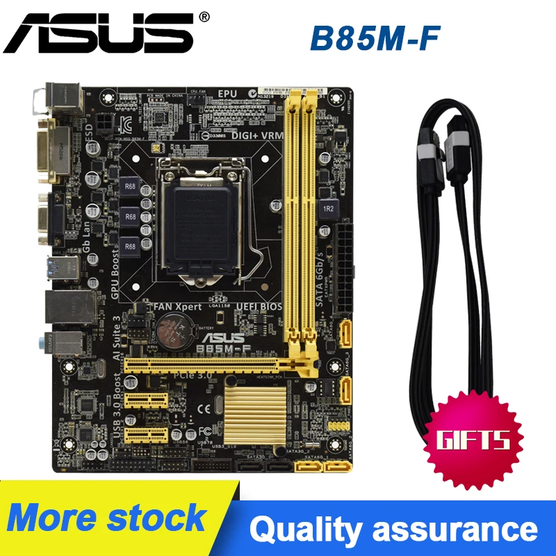 

ASUS B85M-F Original Motherboard B85 LGA 1150 DDR3 16GB for I3 I5 I7 22NM USB2.0 USB3.0 SATA3 Used Motherboards