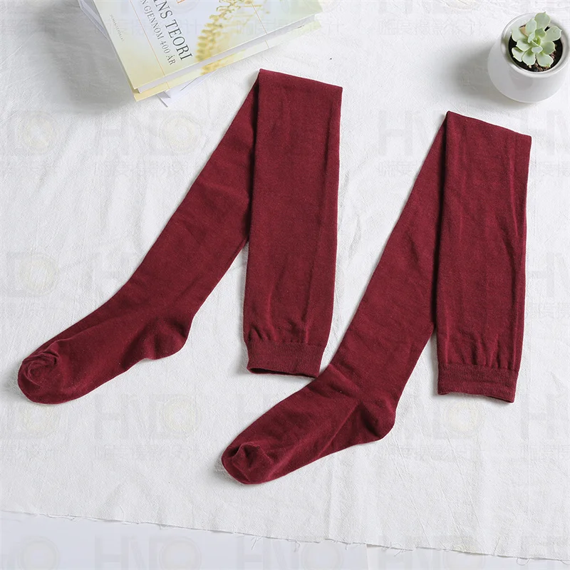 Women's Warm Socks 2022 Autumn Winter Long Thigh High Socks Ladies Plus Size Cotton Stockings Grey Knee Socks for Students Girls