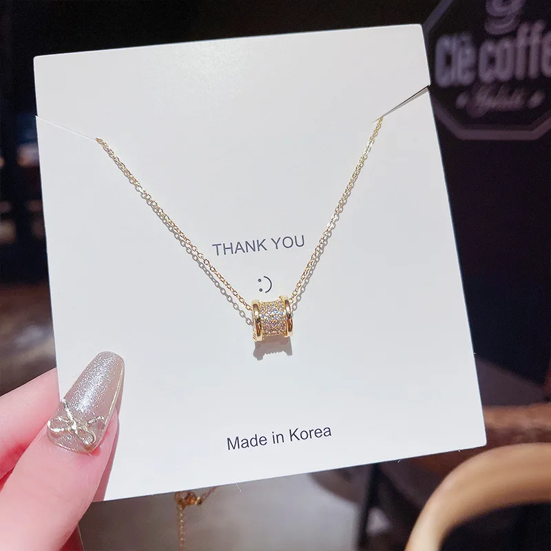 

Изысканная мода CZ Кристалл маленькая Талия кулон ожерелье для женщин ожерелье из циркона ключица Золотая цепь для девушек ювелирные издели...