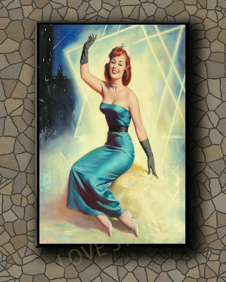 P144 винтажный красивый постер для девочек Классическая картина 269 шелковая ткань постер Искусство Декор внутренняя Окраска Подарок