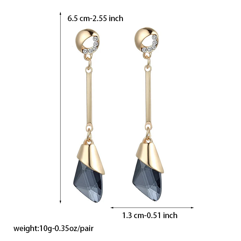 Картер Лиза металла нерегулярные Серьги Зеленый Кристалл Алмаз серьги Мода