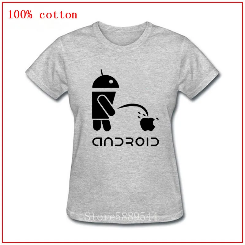 2020 Android Pees Apple черные футболки для женщин хлопковая модная футболка женские
