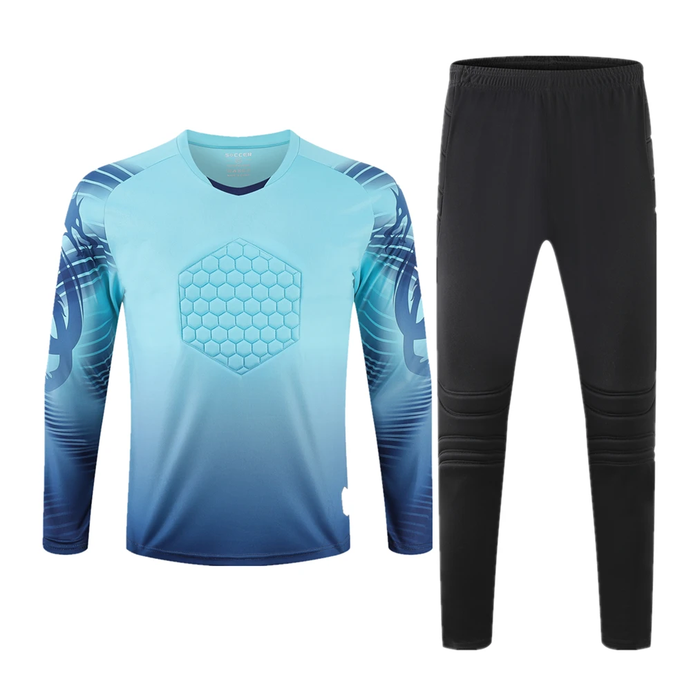 Футболка и шорты для мужчин женщин комплект из джерси с губкой защиты вратаря