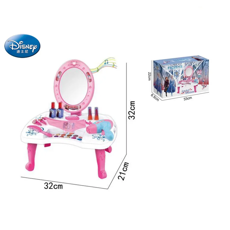 

frozen II girls princess Dressing table Makeup set disney Beauty pretend play toys kids birthday gift girls toys
