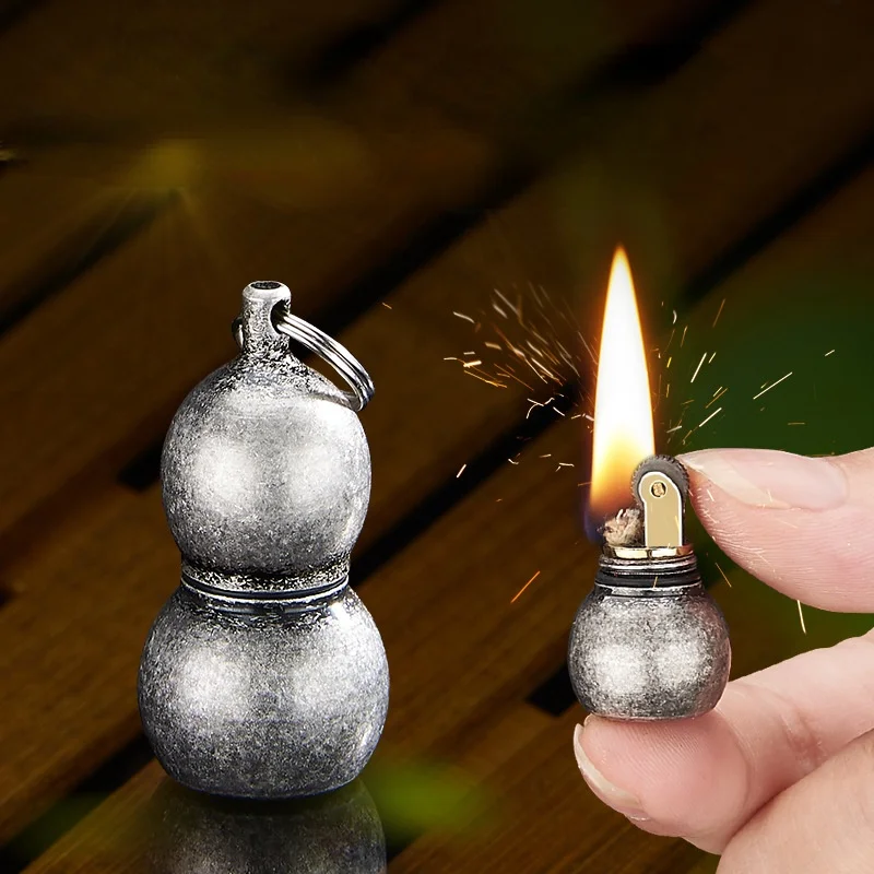 

Creative Appearance Mini Gourd Grinding Wheel Kerosene Lighter Creative Small Gourd Lighter Smoking Accessories for Weed Gift