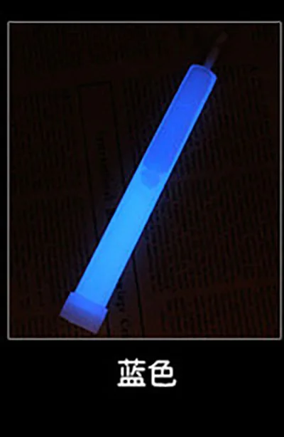 Blue 5 шт., 6 дюймов, многоцветная светящаяся палочка, химический светильник, палочка для кемпинга, аварийное украшение, вечерние, для клубов, новые поставки, химические флюоресцентные - Цвет: Blue
