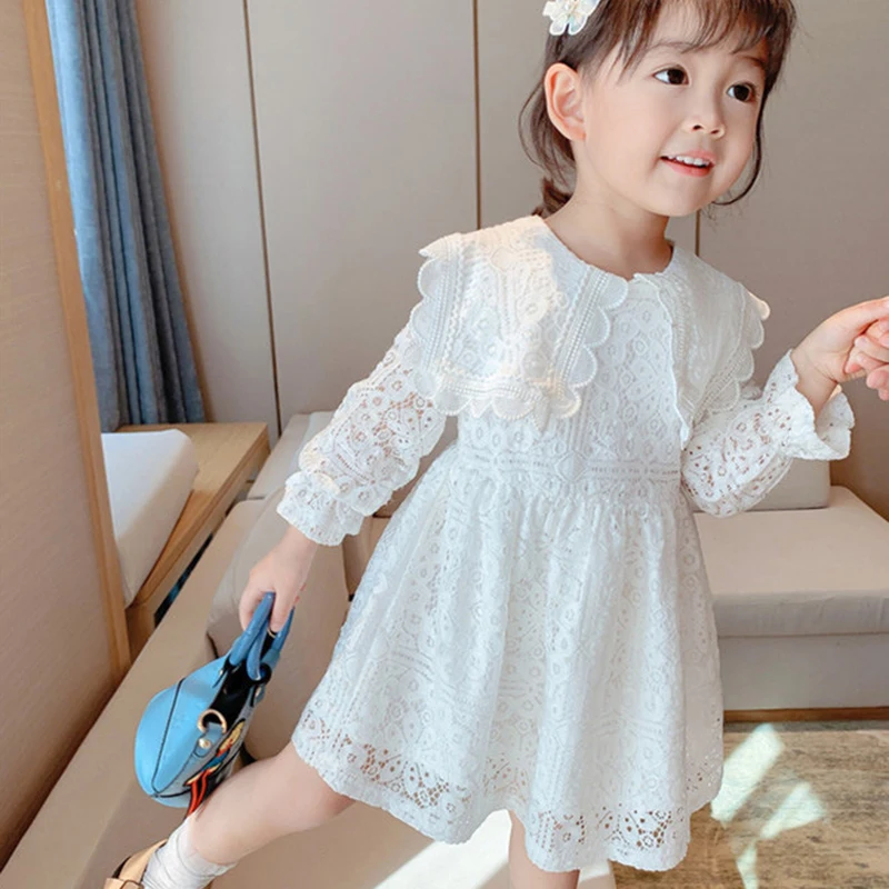 

Kids Clothes Girls 2022 New Spring Autumn Long-sleeved Lace Princess Dress Toddler Girl Dresses Vestidos Flower Girl Dresses