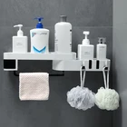 Угловая полка для душа, креативный бесшовный вращающийся штатив, домашние настенные аксессуары для ванной комнаты