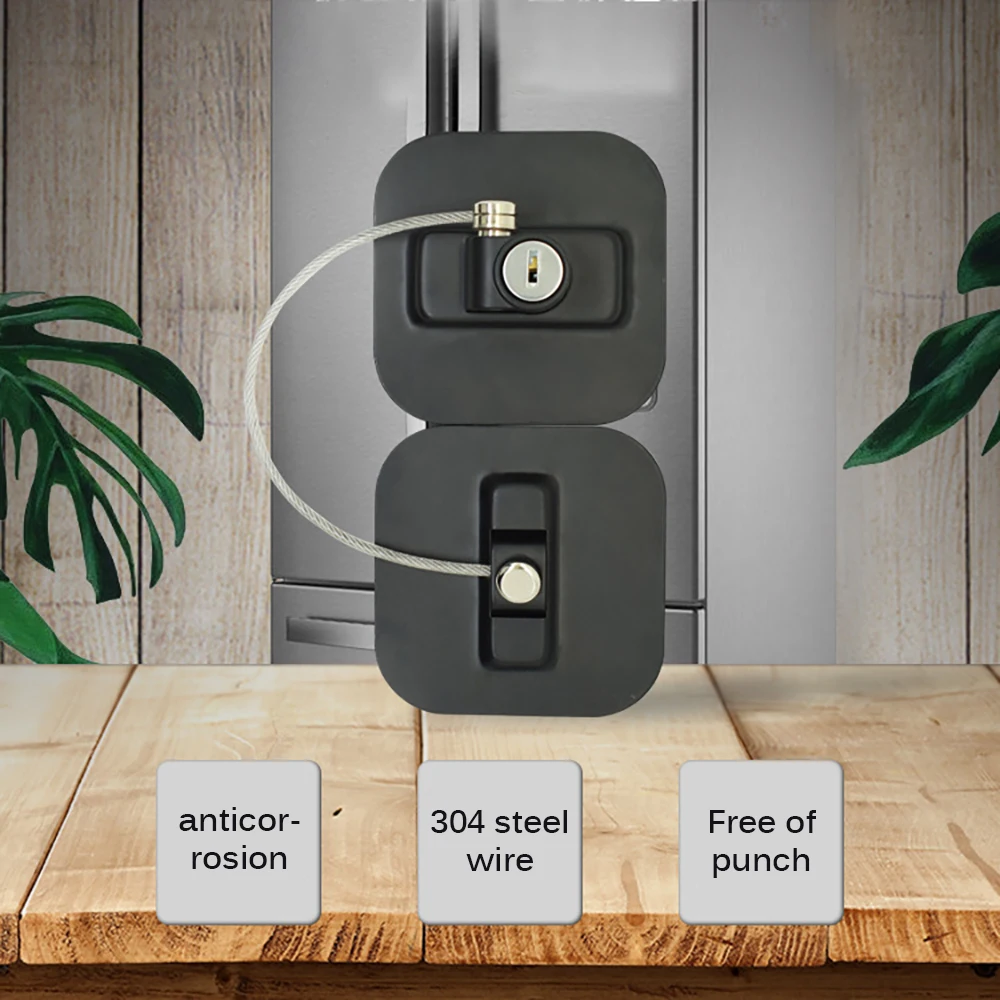 Замок холодильника черного цвета с типом спайки Round 3 цифровой пароль дверной